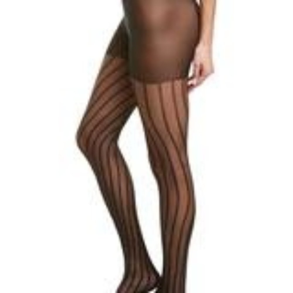 HUE Control Top Sheer Cable Tights - Size 1 NIP